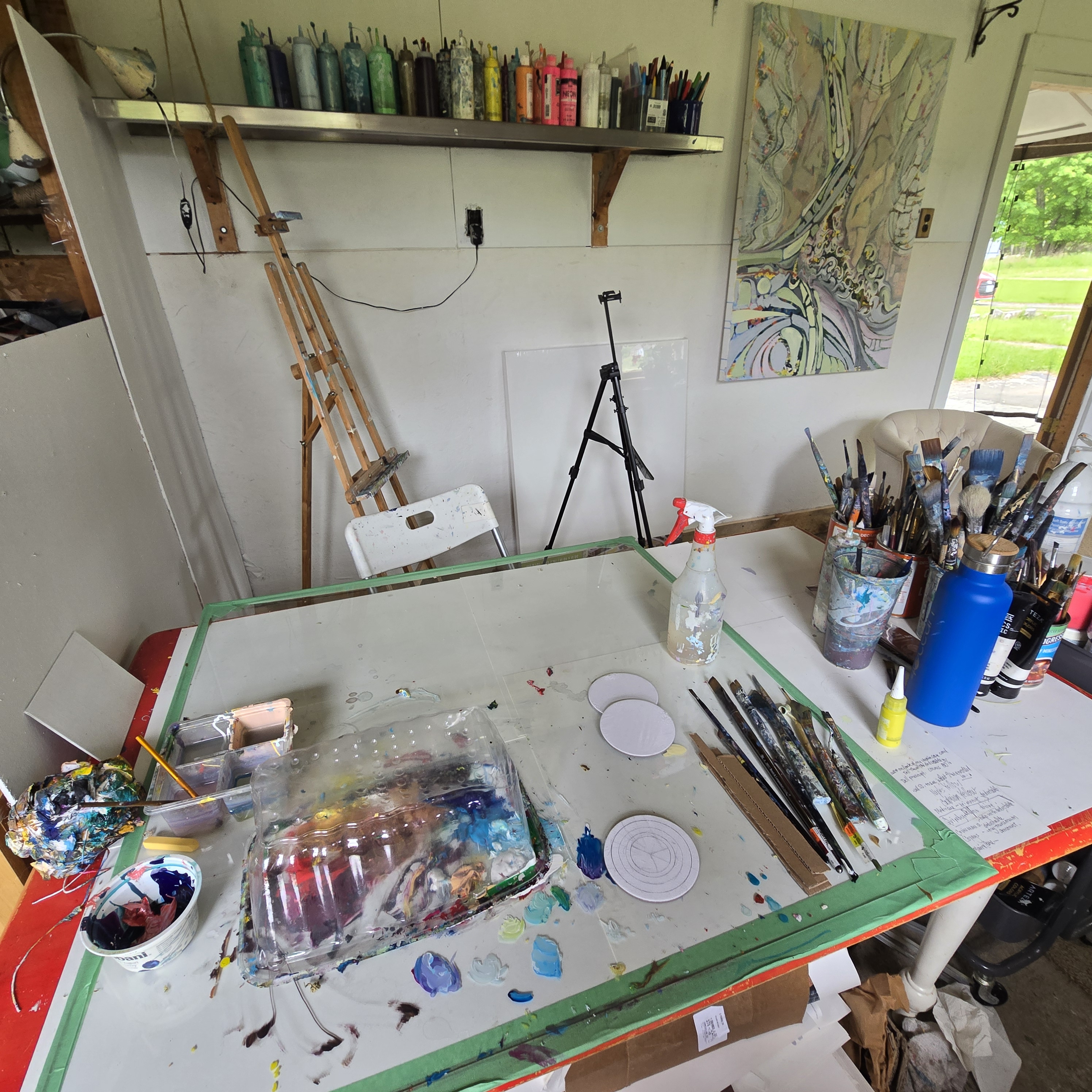 Guided painting session setup